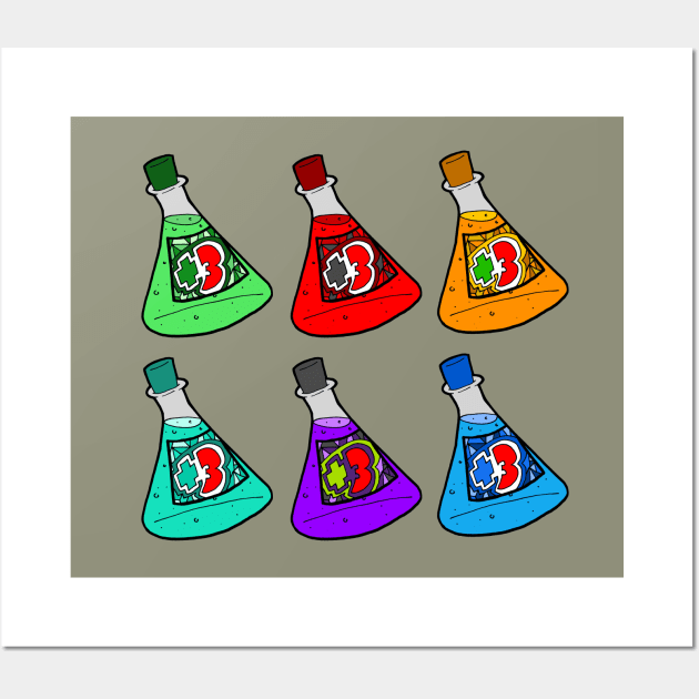 Energy Potion Six-Pack Wall Art by Durvin